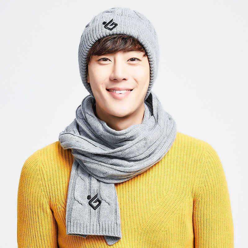 Men-And-Women-Winter-Plush-Thick-Warm-Acrylic-Knitted-Earmuffs-Cap-Scarf-Set-Hat-1362991