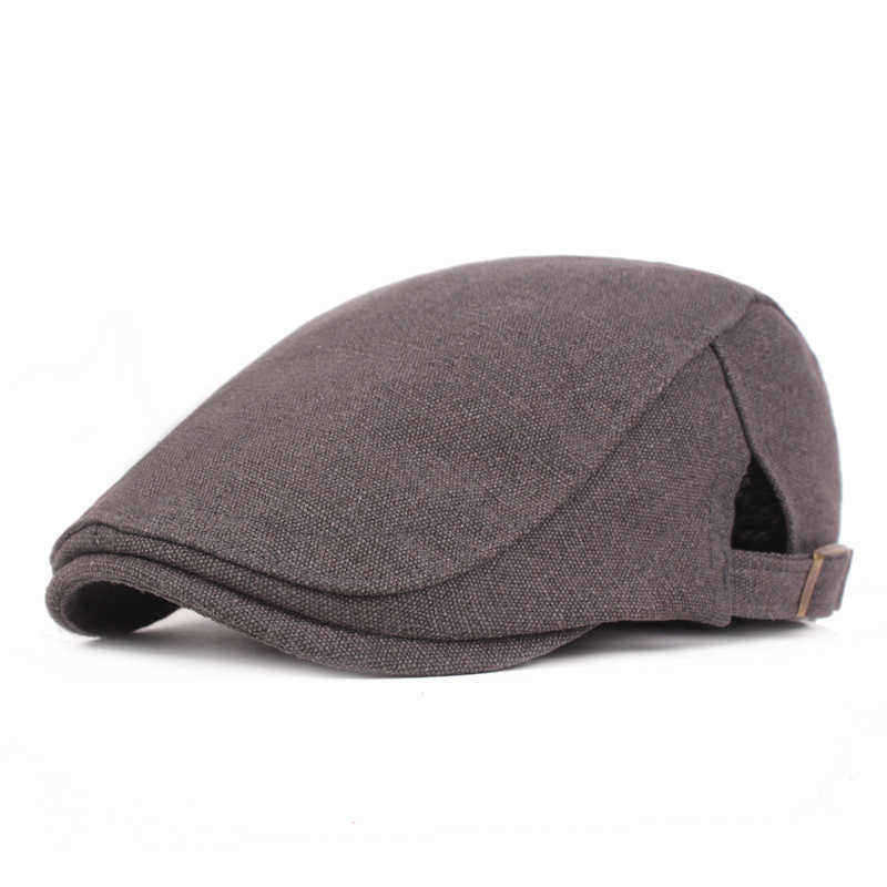 Men-Cotton-Beret-Caps-Forward-Caps-Outdoor-Travel-Hats-Solid-Berets-1517964