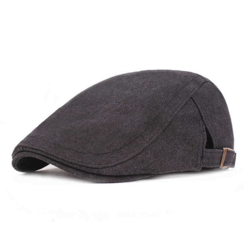 Men-Cotton-Beret-Caps-Forward-Caps-Outdoor-Travel-Hats-Solid-Berets-1517964