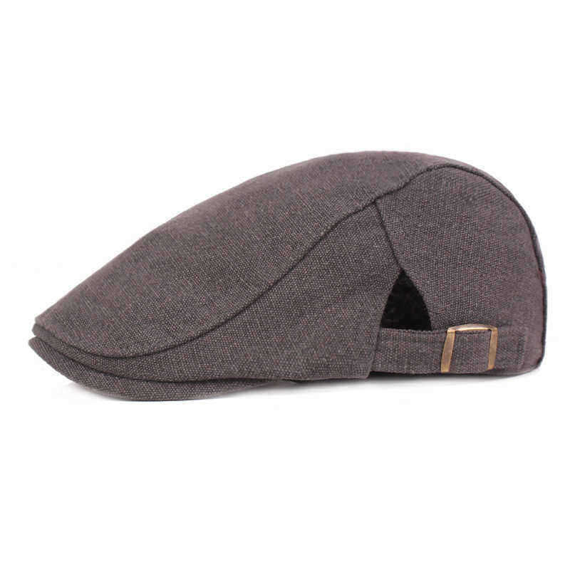 Men-Cotton-Beret-Caps-Forward-Caps-Outdoor-Travel-Hats-Solid-Berets-1517964