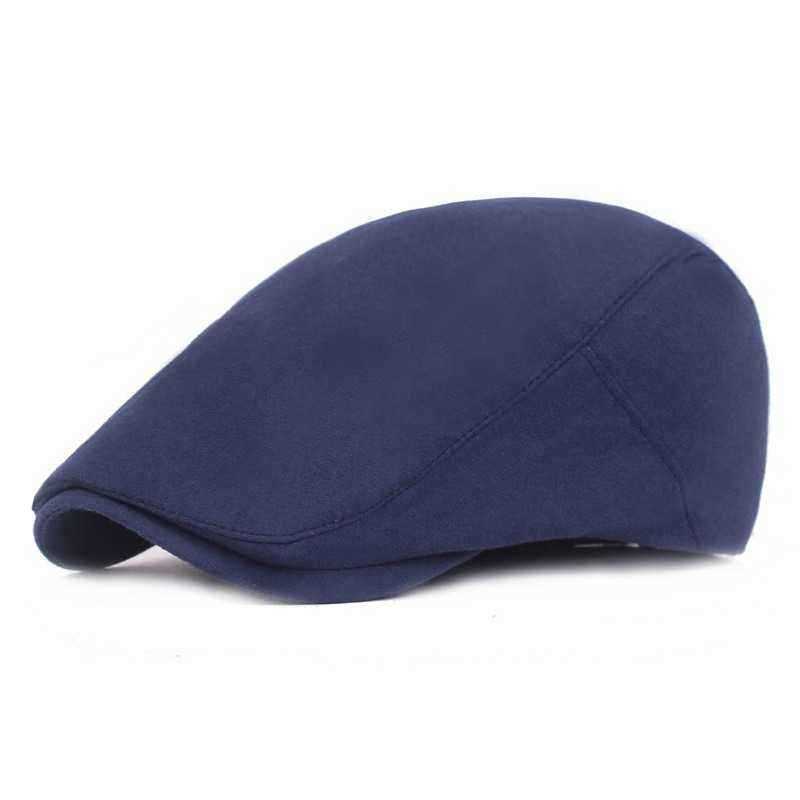 Men-Cotton-Plain-Adjustable-Painter-Beret-Hat-Newsboy-Cabbie-Flat-Caps-1440490