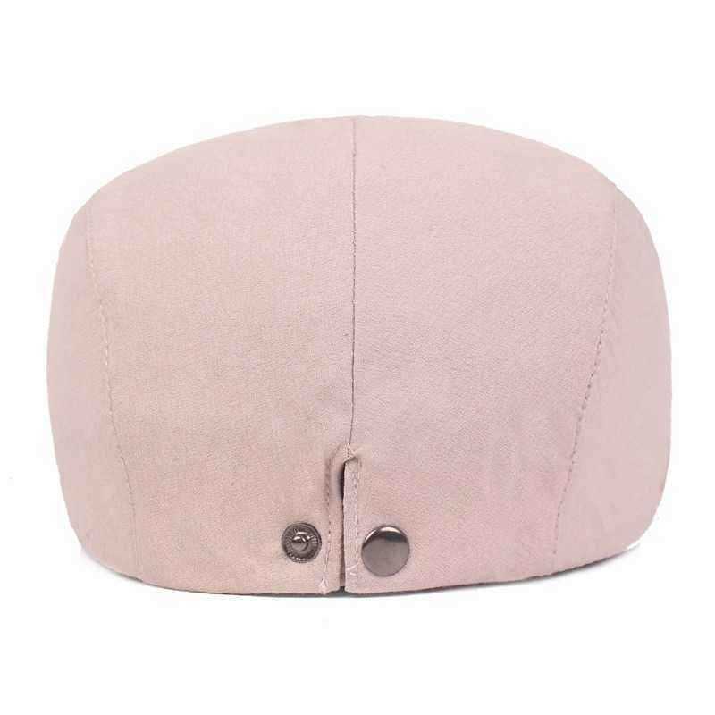 Men-Cotton-Plain-Adjustable-Painter-Beret-Hat-Newsboy-Cabbie-Flat-Caps-1440490