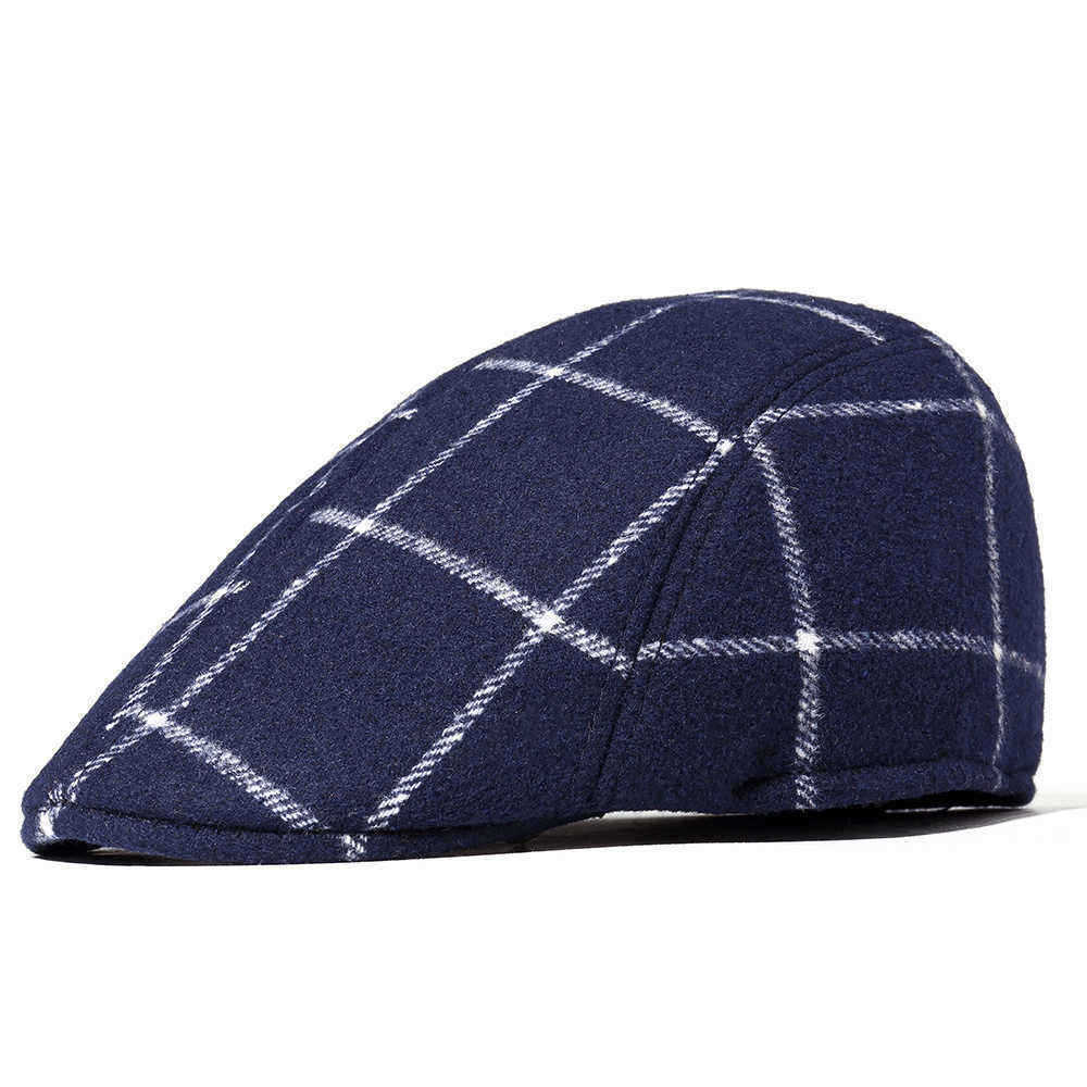 Men-Cotton-Retro-Plaid-Painter-Beret-Hat-Outdoor-Winter-Newsboy-Ivy-Flat-Caps-1386881