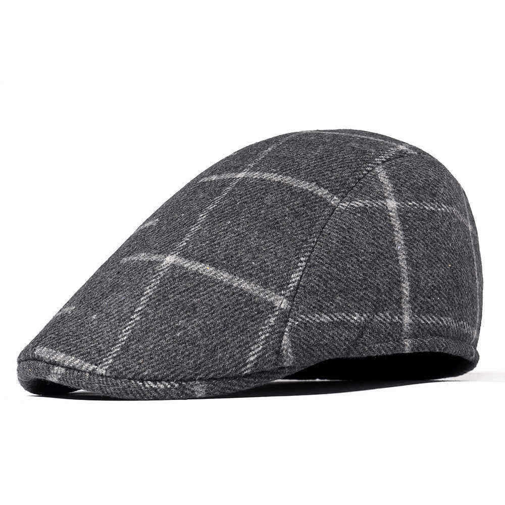 Men-Cotton-Retro-Plaid-Painter-Beret-Hat-Outdoor-Winter-Newsboy-Ivy-Flat-Caps-1386881