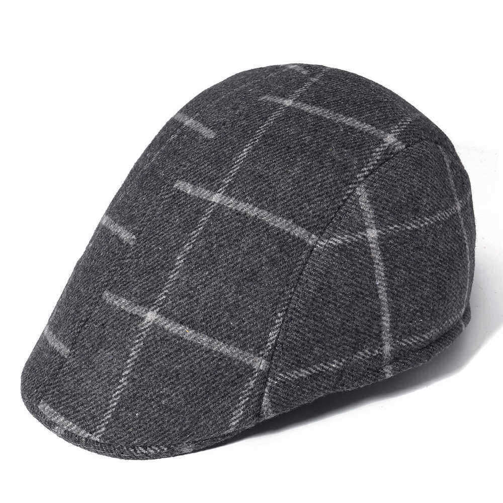 Men-Cotton-Retro-Plaid-Painter-Beret-Hat-Outdoor-Winter-Newsboy-Ivy-Flat-Caps-1386881