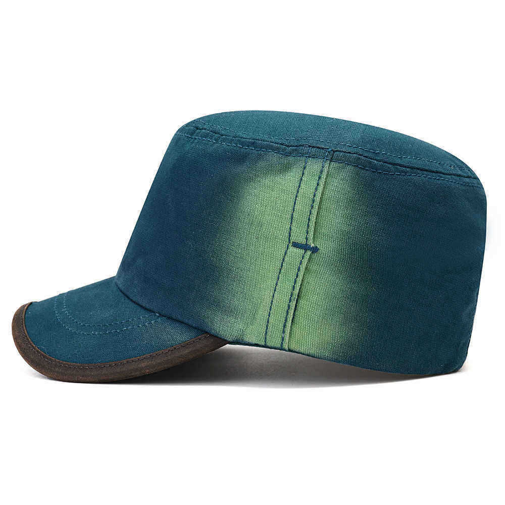 Men-New-Washed-Cotton-Flat-Top-Hats-Adjustbale-Fashion-Outdoor-Military-Cap-Peaked-Cap-Visor-1343586