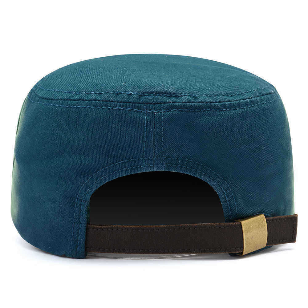 Men-New-Washed-Cotton-Flat-Top-Hats-Adjustbale-Fashion-Outdoor-Military-Cap-Peaked-Cap-Visor-1343586