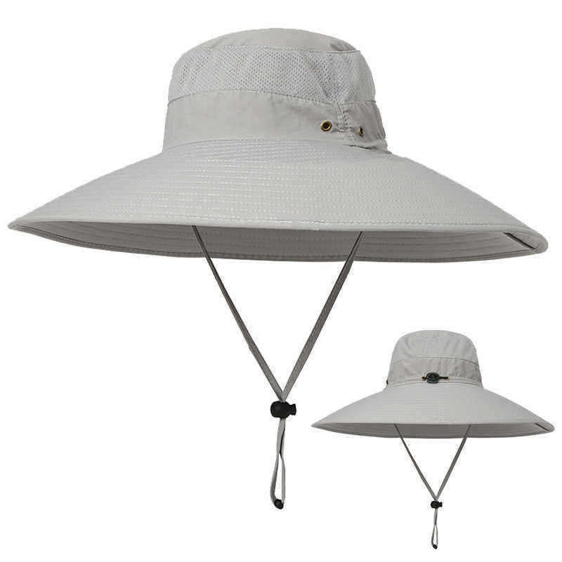 Men-Outdoor-Mesh-Breathable-Sunscreen-Wide-Brim-UV-Protection-Fishing-Sun-Hat-1332743