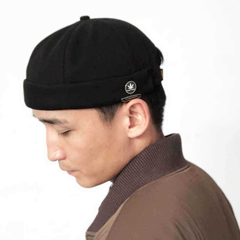 Men-Retro-Cotton-Adjustable-Brimless-Hats-Outdoor-Skullcap-Sailor-Cap-1378454