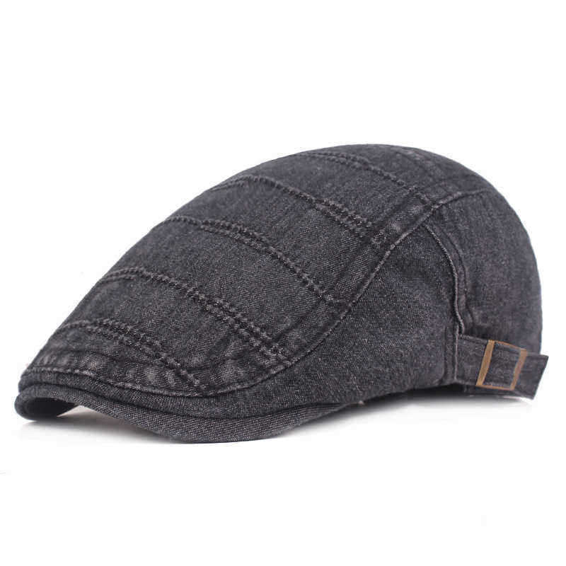 Men-Summer-Denim-Beret-Caps-Forward-Caps-Outdoor-Travel-Visors-Retro-Hat-1517958