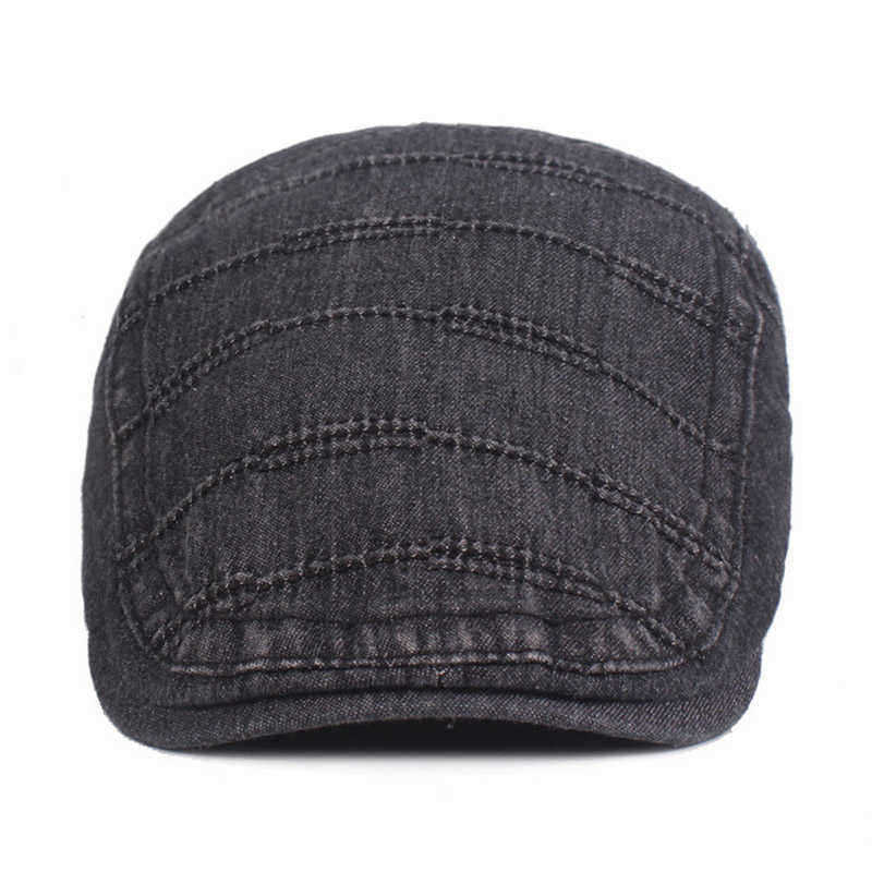 Men-Summer-Denim-Beret-Caps-Forward-Caps-Outdoor-Travel-Visors-Retro-Hat-1517958