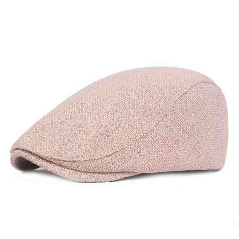 Men-Summer-Linen-Adjustable-Painter-Beret-Hat-Newsboy-Cabbie-Flat-Caps-1440473