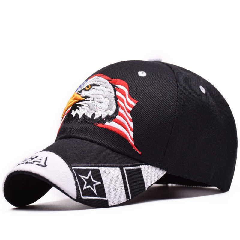 Men-Unisex-Outdoor-Baseball-Cap-USA-Eagle-Embroidery-Cotton-Breathable-Visor-Cap-1281733