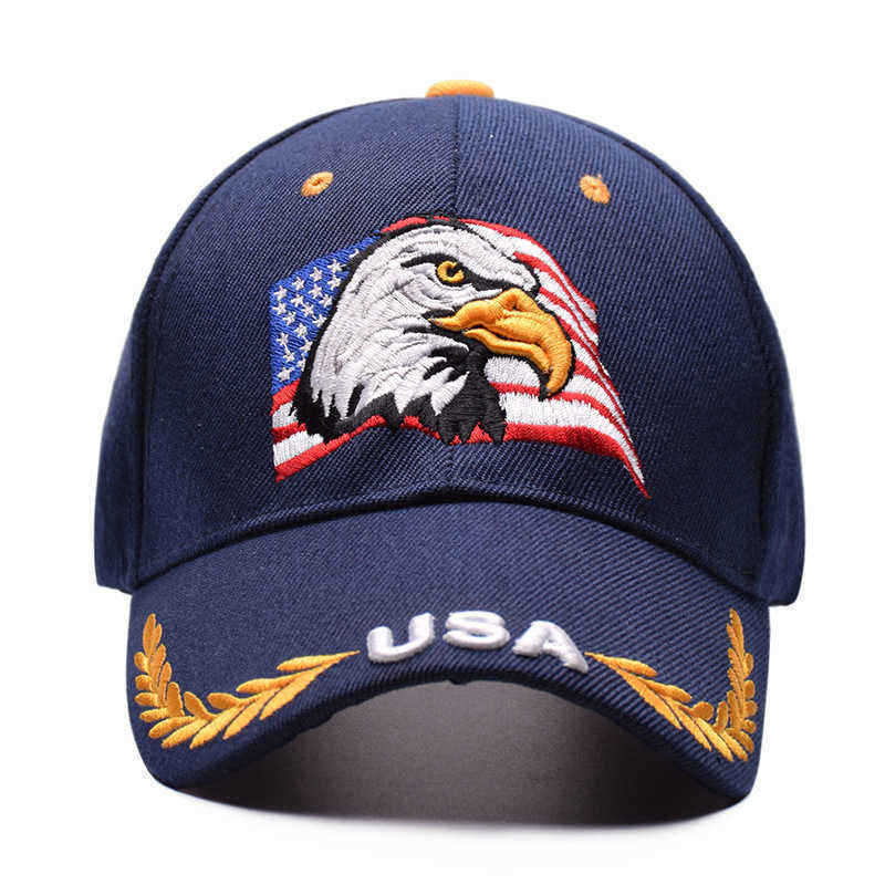 Men-Unisex-Outdoor-Baseball-Cap-USA-Eagle-Embroidery-Cotton-Breathable-Visor-Cap-1281733