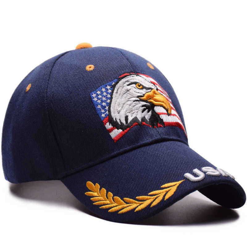 Men-Unisex-Outdoor-Baseball-Cap-USA-Eagle-Embroidery-Cotton-Breathable-Visor-Cap-1281733