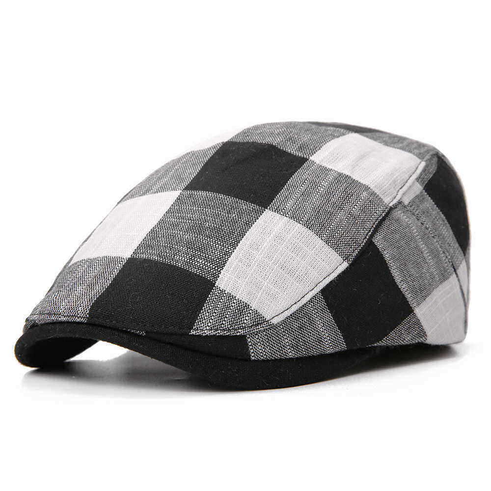 Men-Unisex-Summer-Adjustable-Cotton-and-Linen-Painter-Beret-Caps-1419530