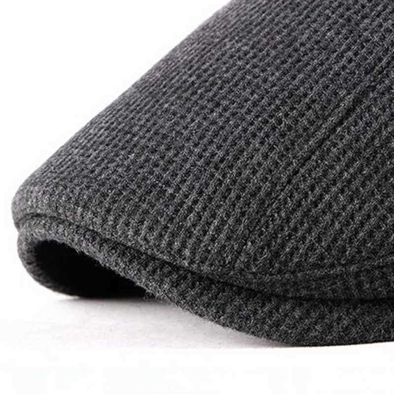 Men-Visor-Knit-Newsboy-Beret-Caps-Outdoor-Casual-Winter-Cabbie-Ivy-Flat-Hat-1386845