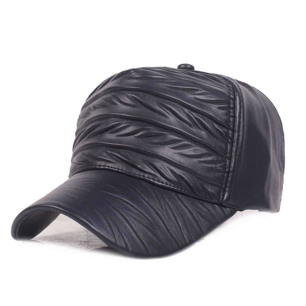 Men-Woman-Outdoor-Sports-PU-Leather-Baseball-Cap-Sunscreen-Visor-Peaked-Cap-1349732