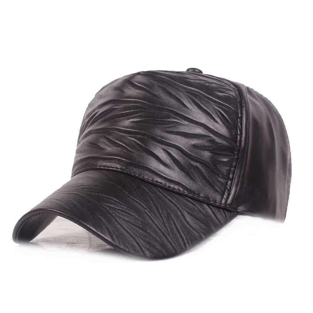 Men-Woman-Outdoor-Sports-PU-Leather-Baseball-Cap-Sunscreen-Visor-Peaked-Cap-1349732