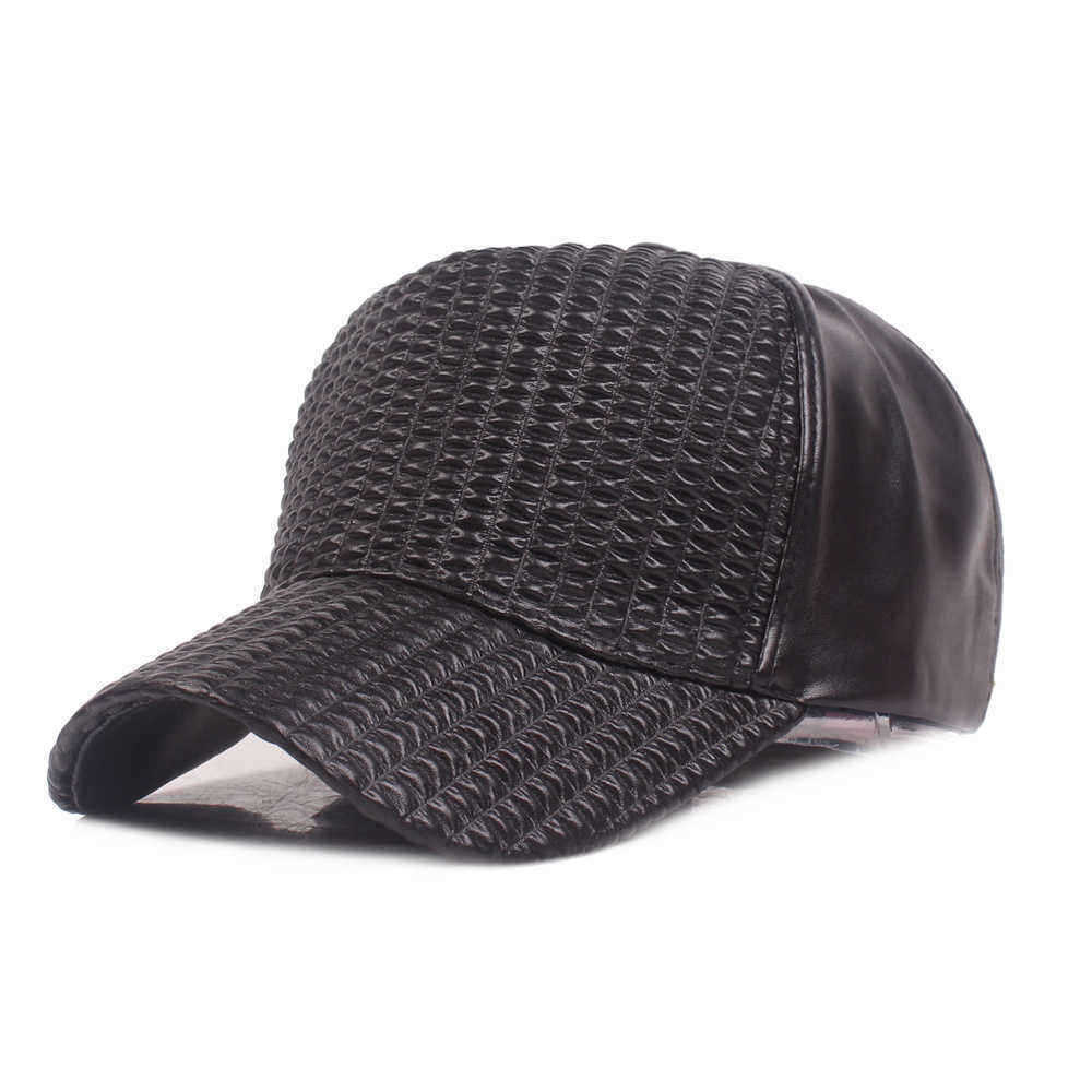 Men-Woman-Outdoor-Sports-PU-Leather-Baseball-Cap-Sunscreen-Visor-Peaked-Cap-1349732