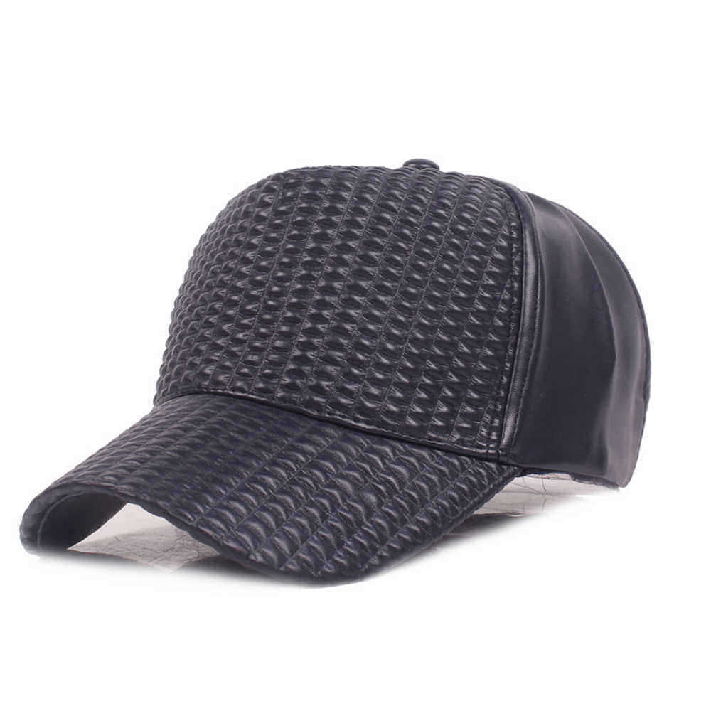 Men-Woman-Outdoor-Sports-PU-Leather-Baseball-Cap-Sunscreen-Visor-Peaked-Cap-1349732