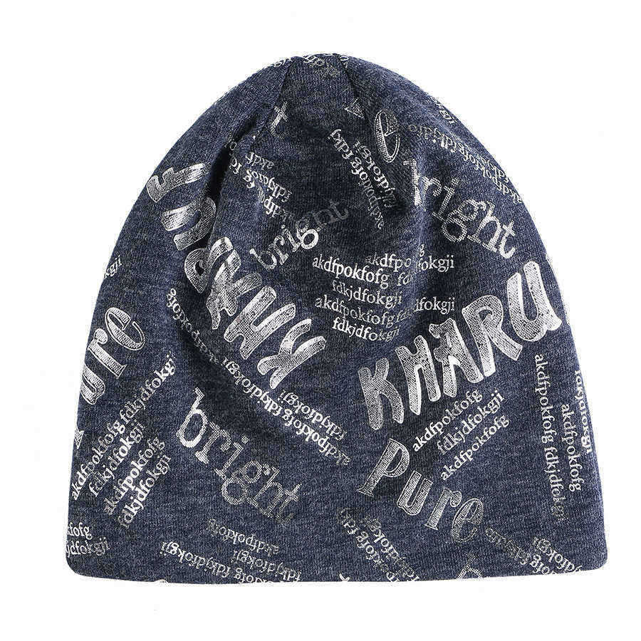 Men-Women-Cotton-Double-Layers-Earmuffs-Beanie-Cap-Outdoor-Warm-Letter-Print-Skullcap-1346517