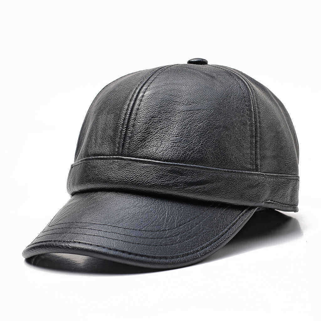 Men-Women-Earmuffs-Artificial-Leather-Baseball-Cap-Outdoor-Adjustable--Dad-Peaked-Hat-1348666