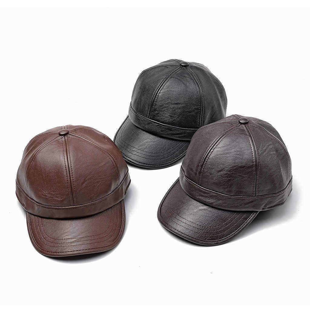 Men-Women-Earmuffs-Artificial-Leather-Baseball-Cap-Outdoor-Adjustable--Dad-Peaked-Hat-1348666