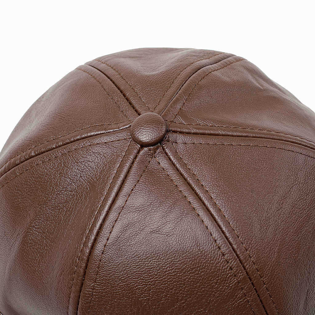 Men-Women-Earmuffs-Artificial-Leather-Baseball-Cap-Outdoor-Adjustable--Dad-Peaked-Hat-1348666