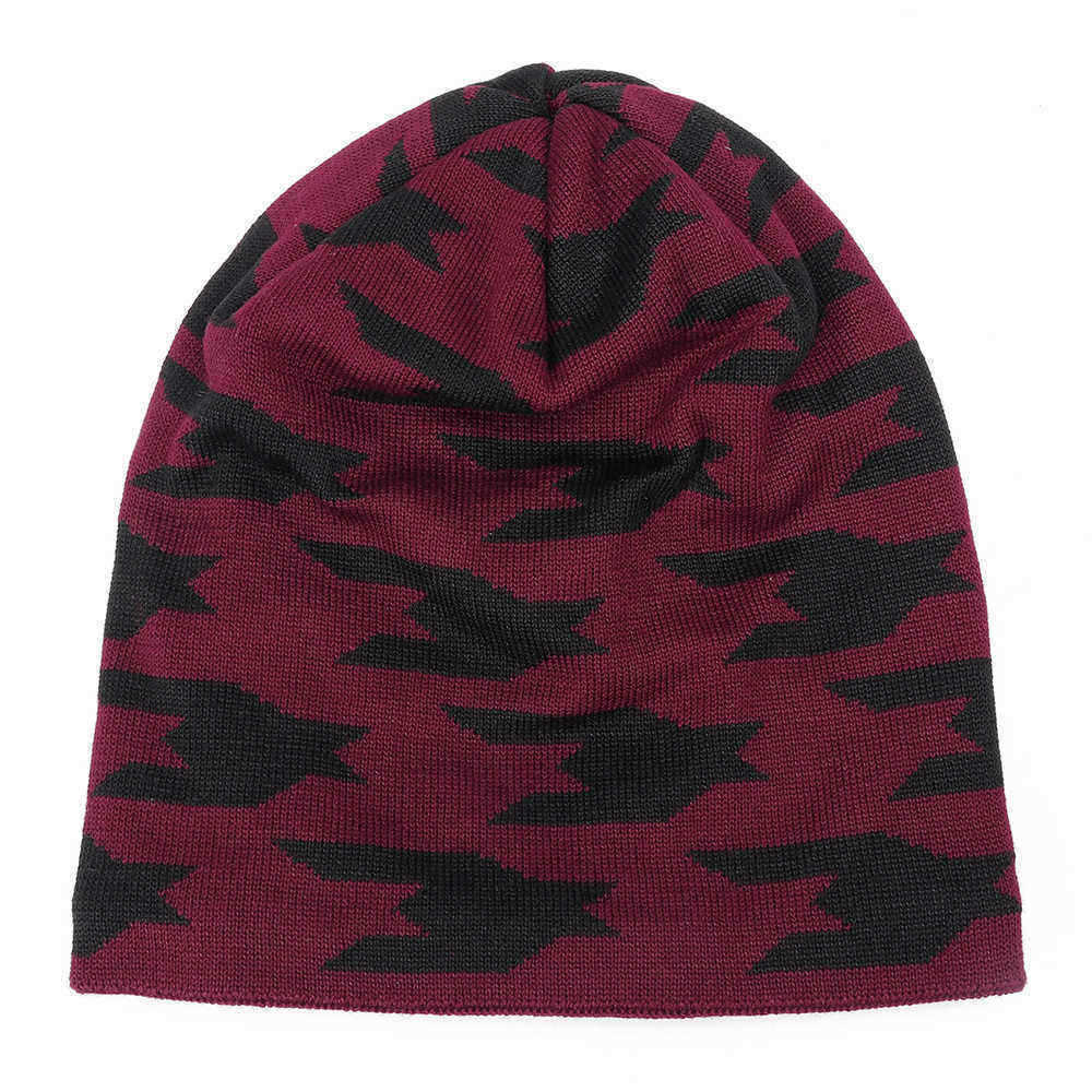 Men-Women-Fleece-Liner-Knitted-Hat-Leopard-Pattern-Knit-Cap-1395940