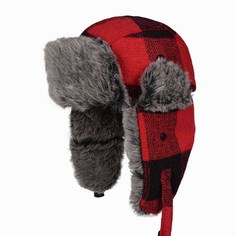 Men-Women-Jacquard-Plaid-Warm-Trapper-Hat-Outdoor-Sport-Skiing-Riding-Ear-Flaps-Protective-Fashion-C-1363398