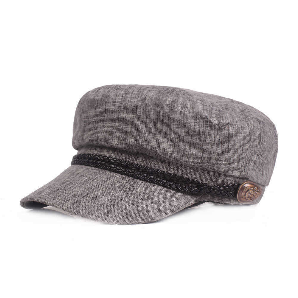 Men-Women-Linen-Sunshade-Military-Army-Cap-Casual-Breathable-Durable-Flat-Top-Hats-1335581