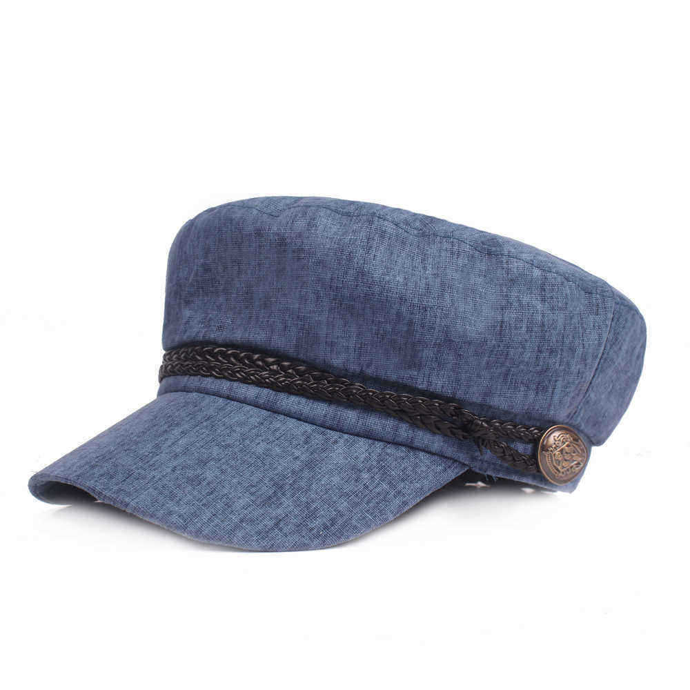 Men-Women-Linen-Sunshade-Military-Army-Cap-Casual-Breathable-Durable-Flat-Top-Hats-1335581