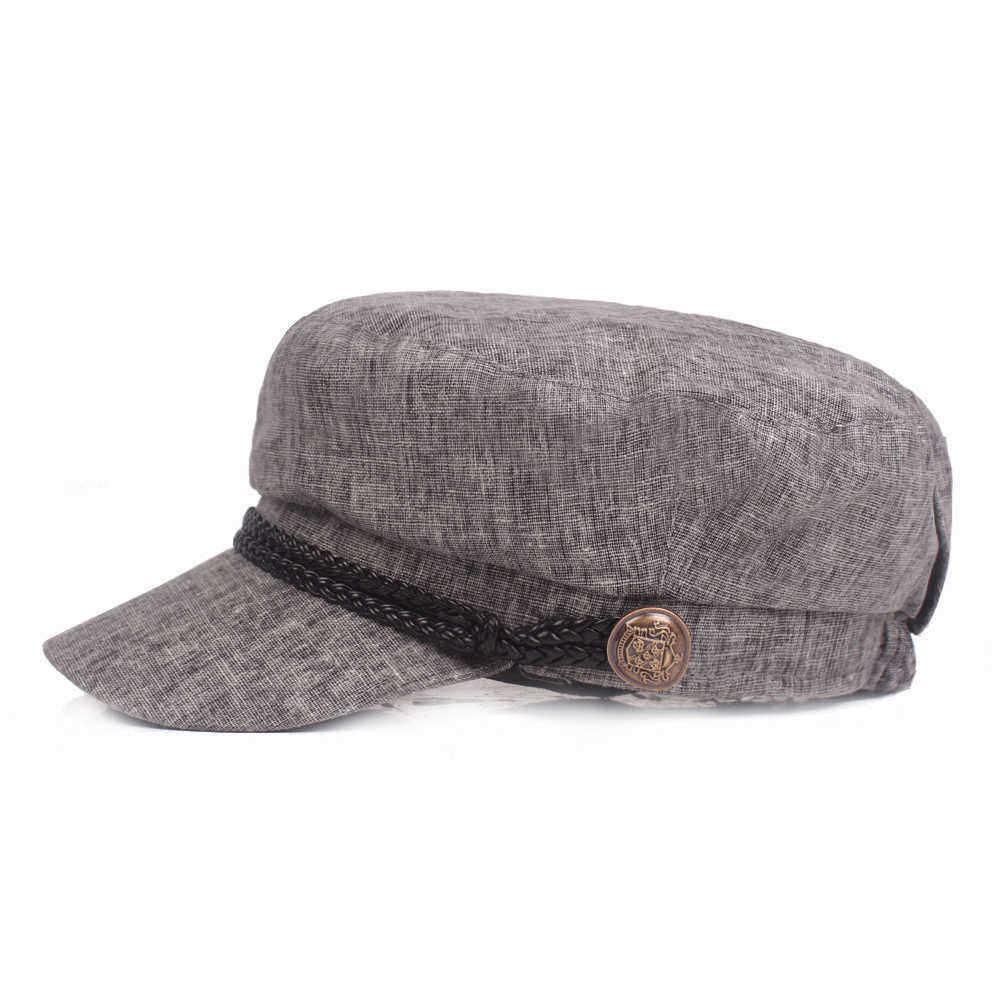 Men-Women-Linen-Sunshade-Military-Army-Cap-Casual-Breathable-Durable-Flat-Top-Hats-1335581