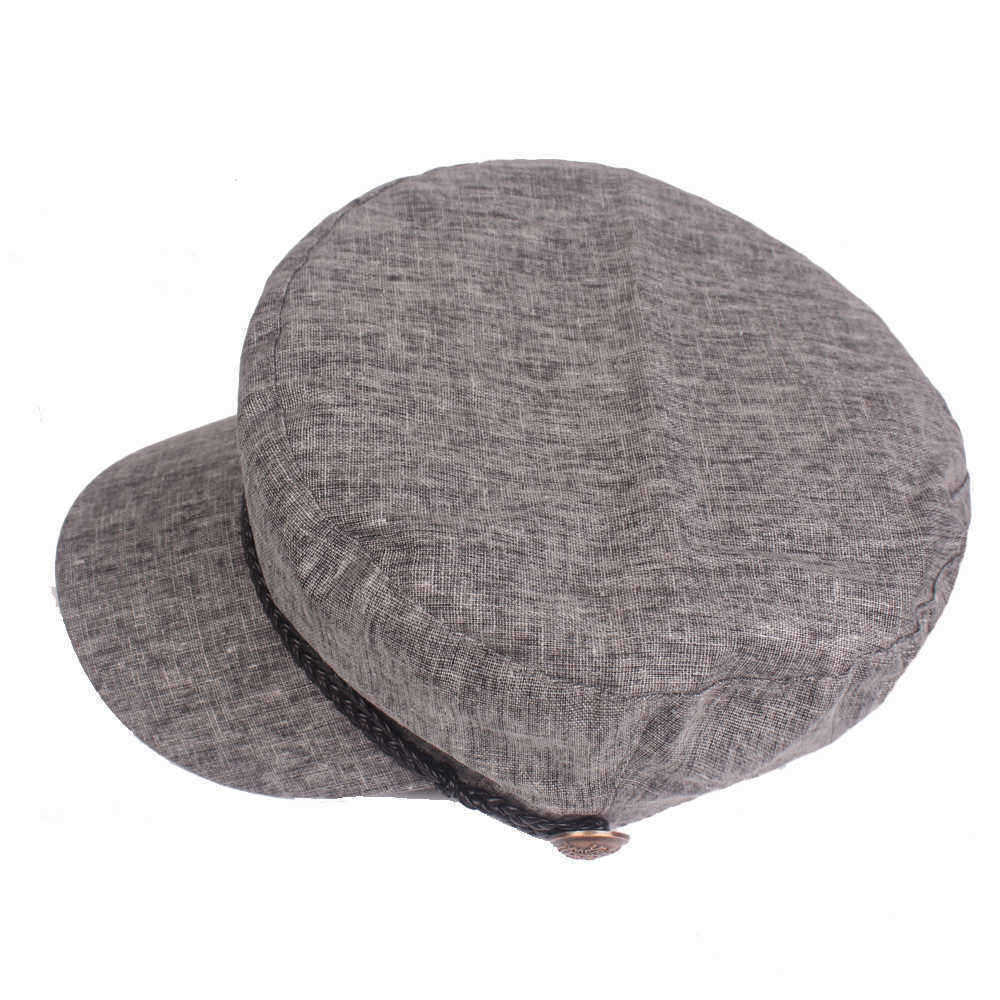 Men-Women-Linen-Sunshade-Military-Army-Cap-Casual-Breathable-Durable-Flat-Top-Hats-1335581