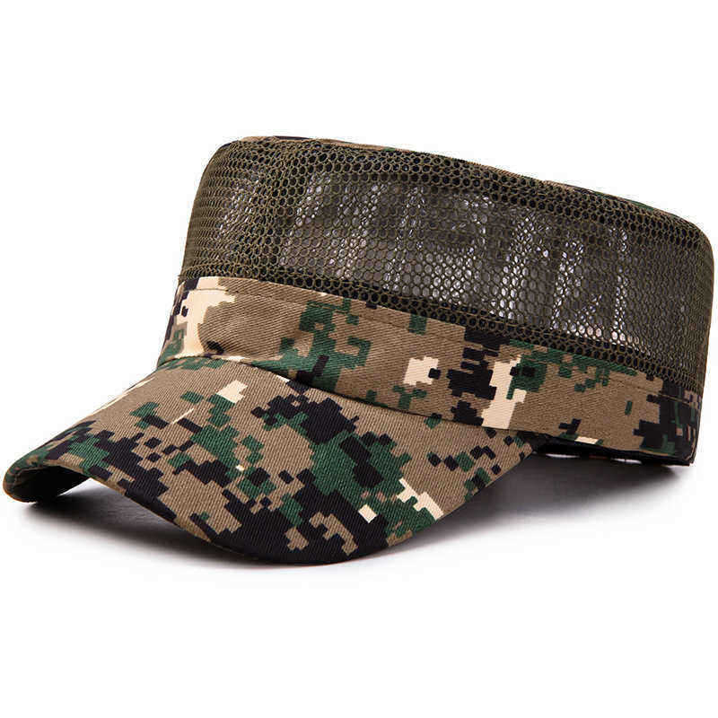 Men-Women-Mesh-Clamouflage-Flat-Top-Sun-Hat-Baseball-Peaked-Cap-1336326