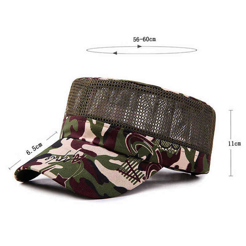 Men-Women-Mesh-Clamouflage-Flat-Top-Sun-Hat-Baseball-Peaked-Cap-1336326