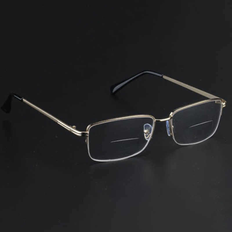 Men-Women-Metal-Lightweight-Bifocal-Reading-Glasses-Half-Frame-Round-Computer-Glasses-1334130