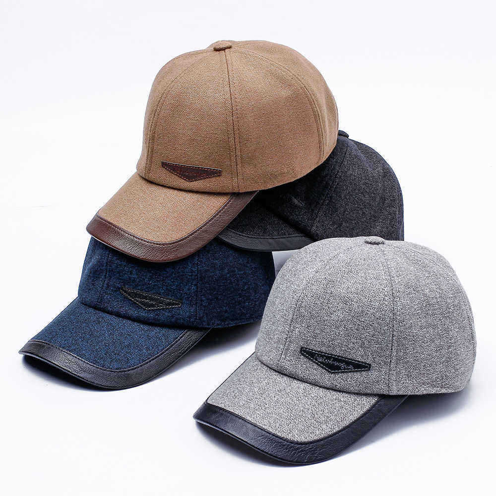 Men-Women-Middle-aged-Cotton-Baseball-Cap-Outdoor-Sport-Earmuffs-Warm-Peaked-Cap-1340831