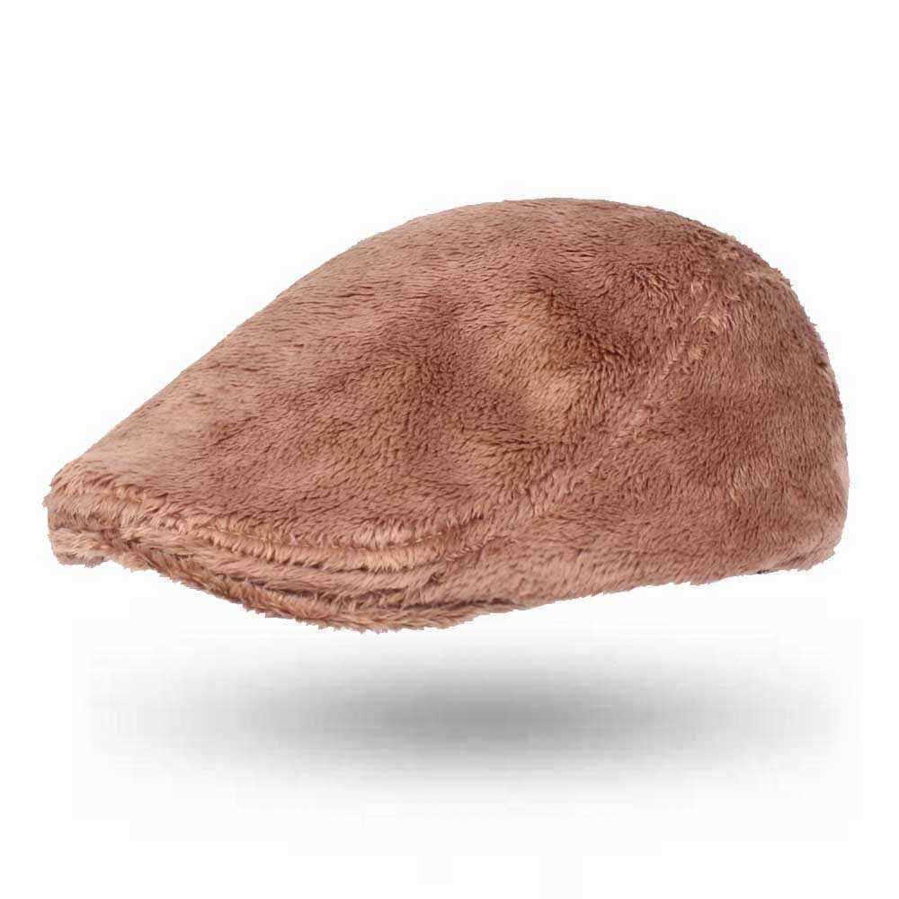 Men-Women-Plush-Painter-Beret-Caps-Outdoor-Winter-Warm-Gatsby-Newsboy-Hat-1367483