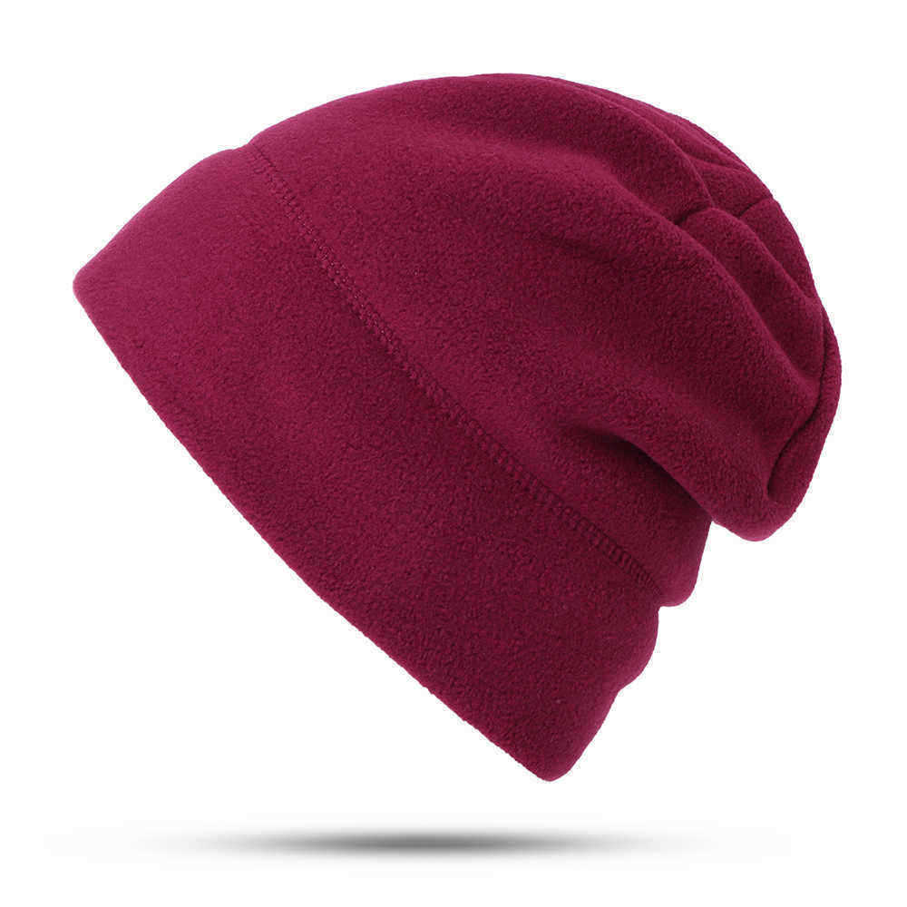 Men-Women-Polar-Fleece-Two-Piece-Hat-Scarf-Set-Outdoor-Warm-Vintage-Plain-Beanie-Scarves-1415729