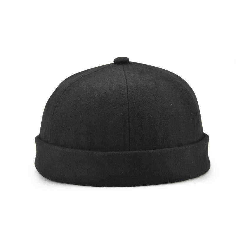 Men-Women-Solid-Color-Section-Hat-Hip-Hop-Hat-Sailor-Cap-Cotton-Brimless-Hats-1543991