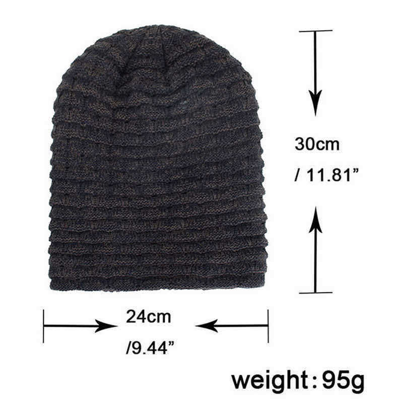 Men-Women-Special-Stripe-Plus-Velvet-Knitted-Hat-Outdoor-Double-Layers-Slouch-Beanie-Caps-1344241