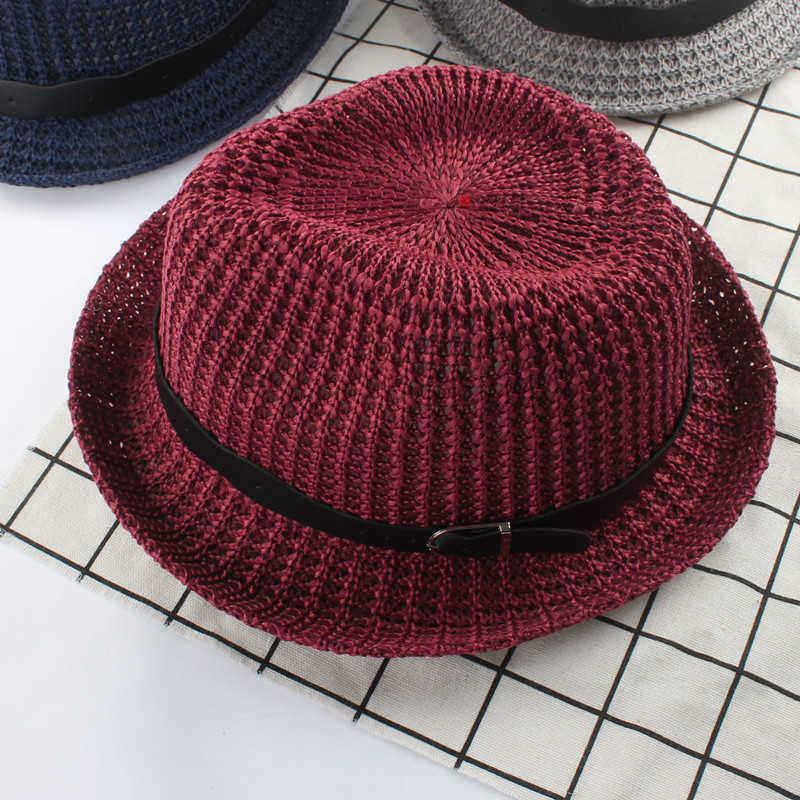 Men-Women-Straw-Knited-Sunscreen-Jazz-Hat-Outdoor-Casual-Travel-Breathable-Hat-1451895