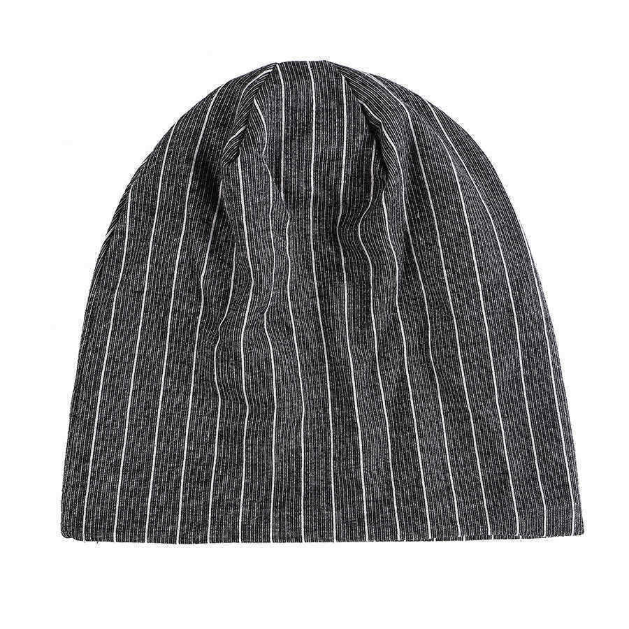 Men-Women-Stripe-Slouchy-Headwear-Bonnet-Hat-Outdoor-Winter-Cotton-Skull-Cap-Beanie-1324741