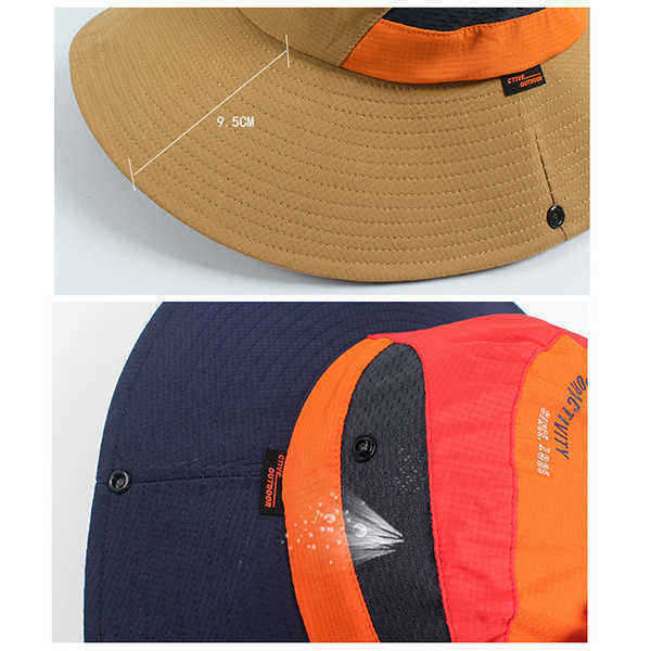 Men-Women-Summer-Breathable-Fisherman-Cap-Foldable-Wide-Brim-Sunscreen-Bucket-Hat-1168926