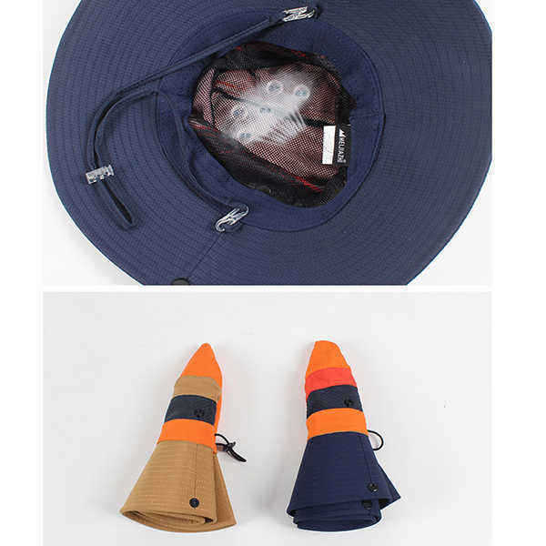 Men-Women-Summer-Breathable-Fisherman-Cap-Foldable-Wide-Brim-Sunscreen-Bucket-Hat-1168926