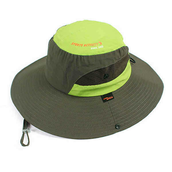 Men-Women-Summer-Breathable-Fisherman-Cap-Foldable-Wide-Brim-Sunscreen-Bucket-Hat-1168926