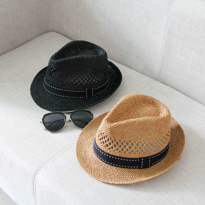 Men-Women-Summer-Straw-Knited-Sunscreen-Jazz-Hat-Outdoor-Casual-Travel-Sea-Hat-1451884