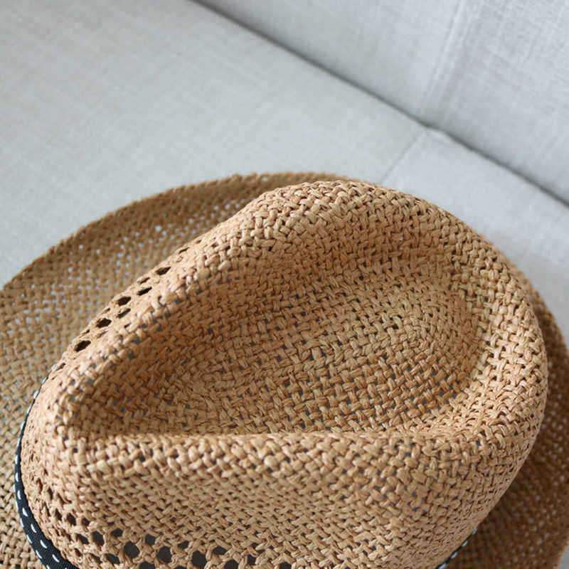 Men-Women-Summer-Straw-Knited-Sunscreen-Jazz-Hat-Outdoor-Casual-Travel-Sea-Hat-1451884